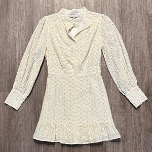 Fate Cream Long Sleeve Dress